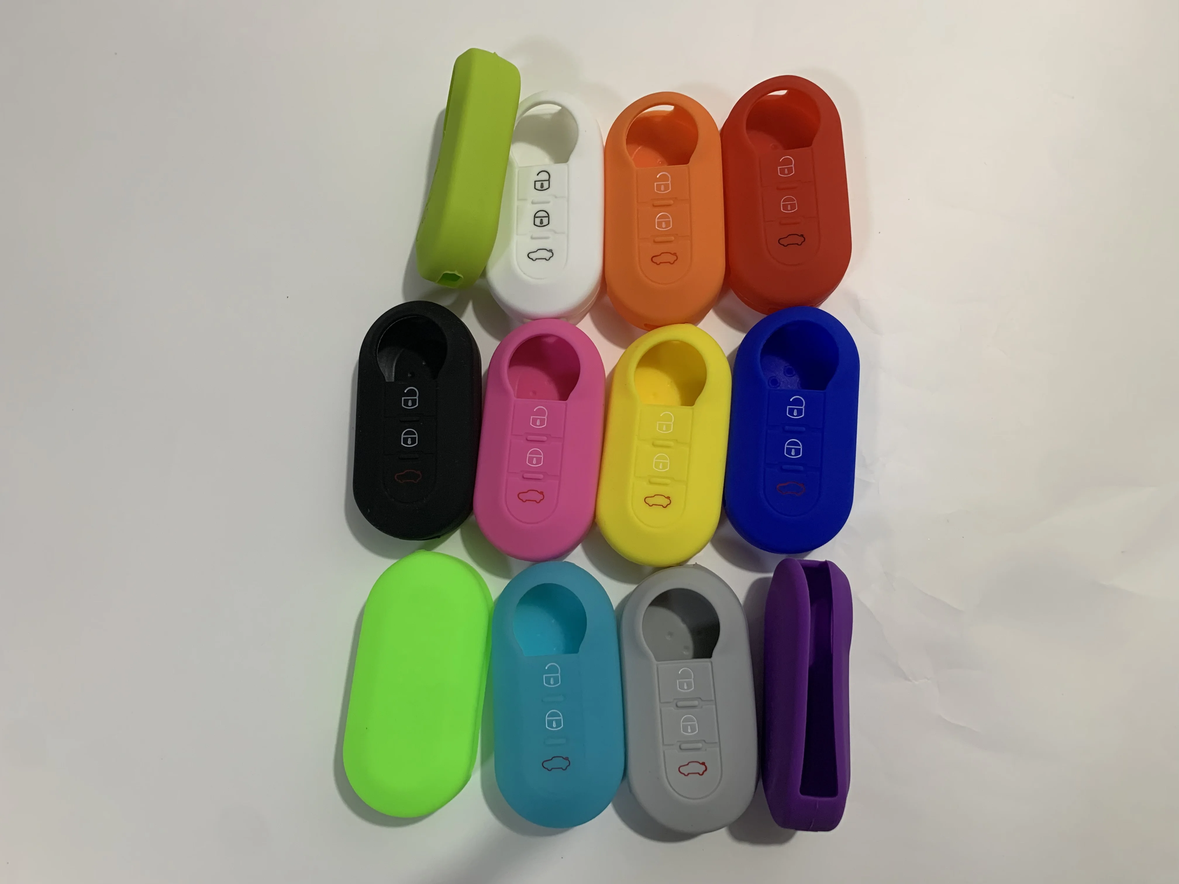 Silicone Remote Key Cover Case 3 Button Fit For Fiat 500 PANDA PUNTO BRAVO LANCIA YPSILON STILO DUCATO DELTA key case,key case cover,remote control case cover