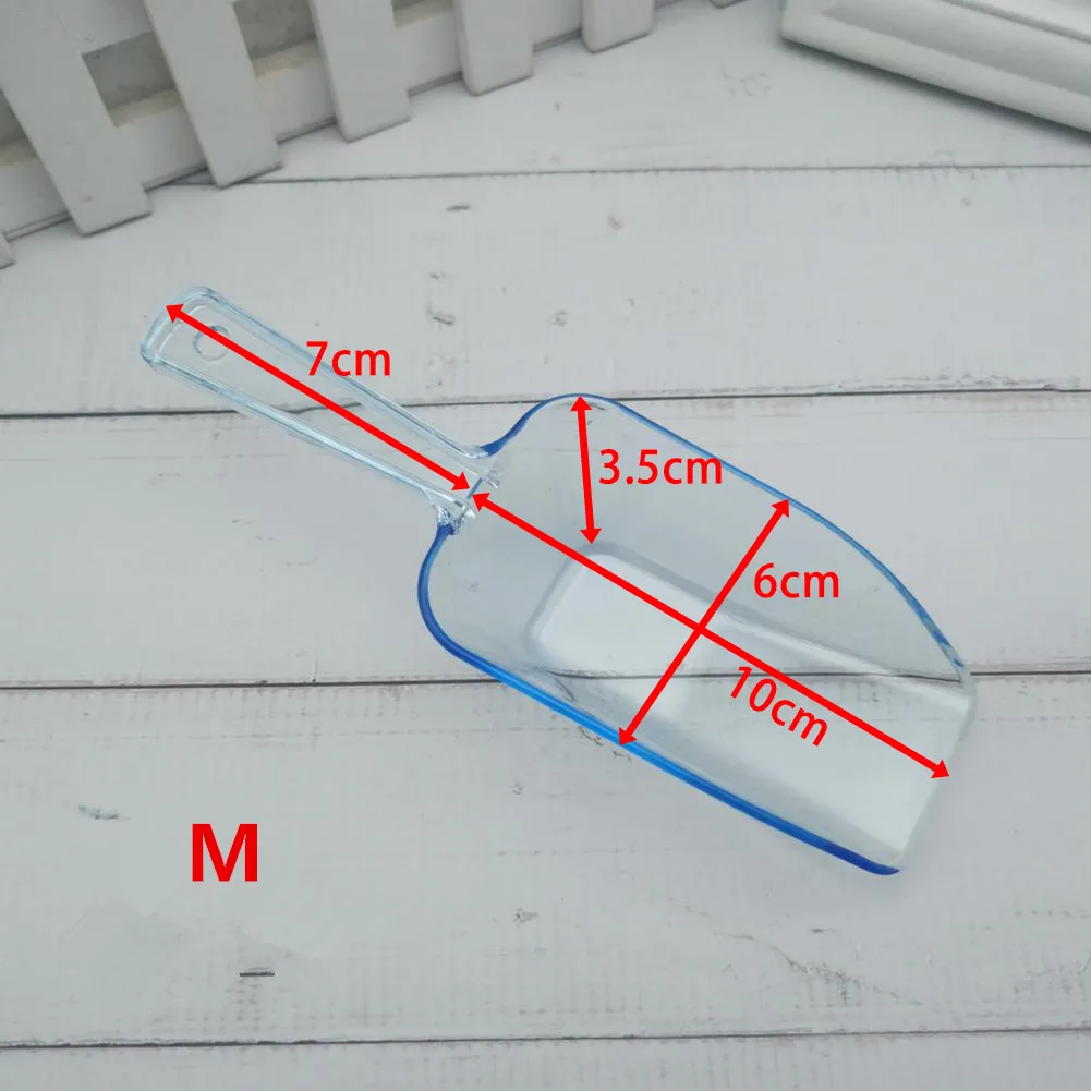 Mini Plastic Ice Scoops Transparant Ice Shovel Candy Dessert Grain Birthday Wedding Party Supplies Kitchen Accessories 6pcs ice cream scoop ice shovel scoop ice cube scoop