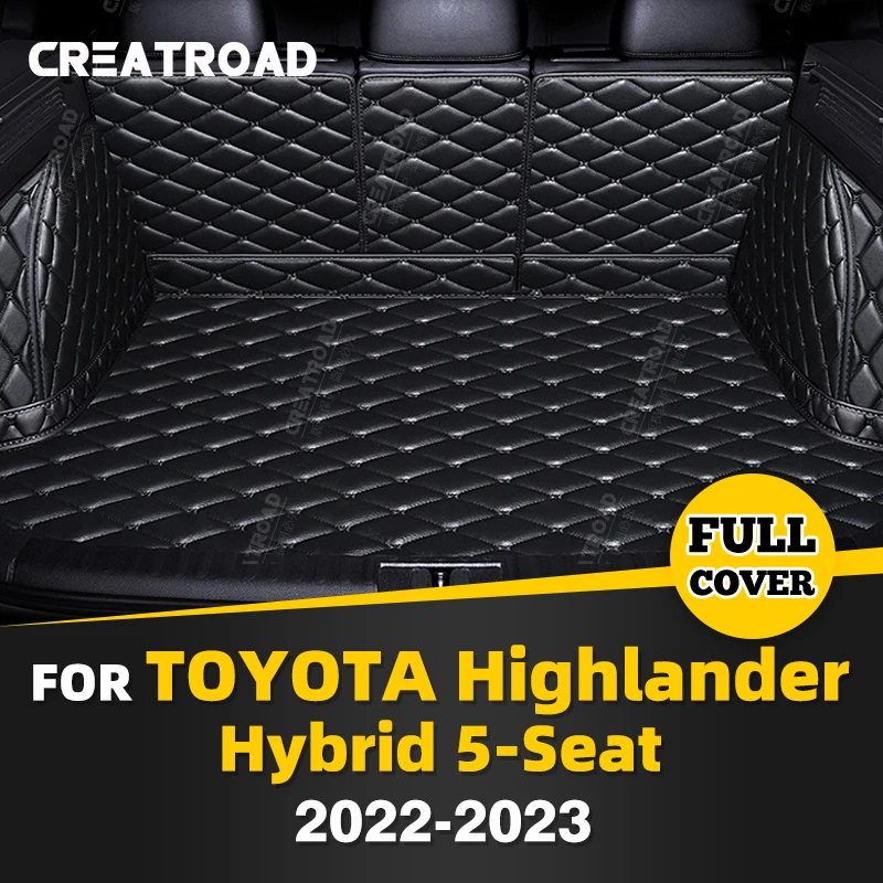 

Автомобильный коврик для багажника с полным покрытием для Toyota Highlander 5-Seat 2022 2023, автомобильный коврик для багажника, аксессуары для защиты интерьера