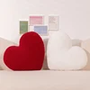 Plush Heart Pillow Stuffed White Red Say Love Plushie Wedding Party Sofa Chair Bed Home Room Decor Present 4