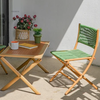 Tavolo e sedia pieghevoli portatili nordici Set di mobili da giardino ad aria aperta per esterni Set di mobili da giardino per protezione solare impermeabile 1