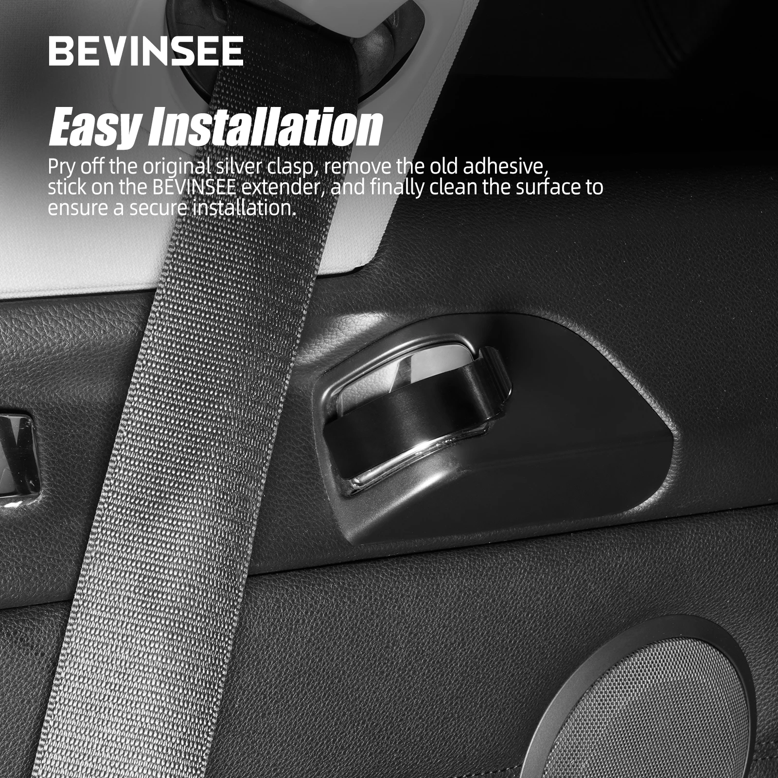 BEVINSEE 안전벨트 핸드 오버 고정 부착 익스텐더, BMW E92 3 시리즈 2005-2013 용