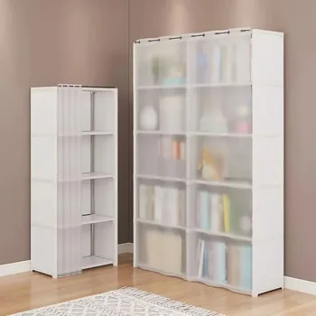 5 6 Layers Dust proof Wardrobe High Capacity Partition Bookshelf Bedroom Open Simple Assembly Storage Cabinet Bedroom Furniture 2