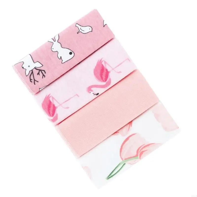 Packung 4pcs weicher Säuglingsblatt -Tuch -Cartoon Themed Baby Speichel Handtuch Taschentuch für zarte Haut Easy Reinigung A2UB – Detail 8