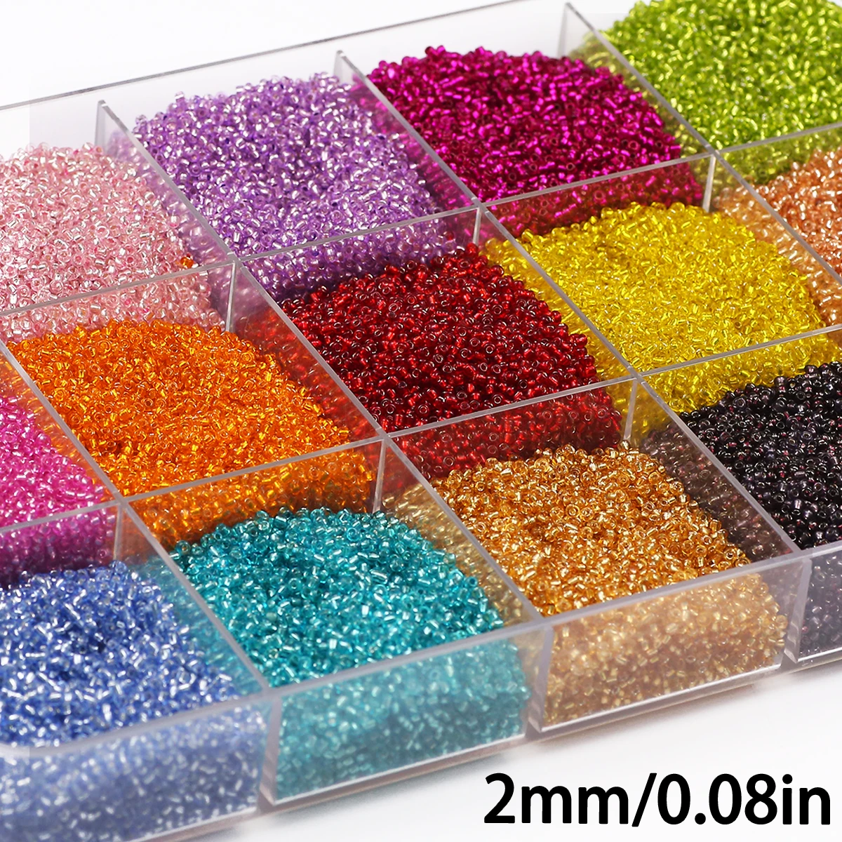 90g Transparent Glass Seed Beads for Jewelry Crafting and DIY Projects