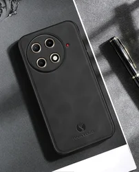 Matte Plain Leather Phone Case with Built - in Metal Car Mount Holder Cover for Camon 20 Pro 4G (Black)