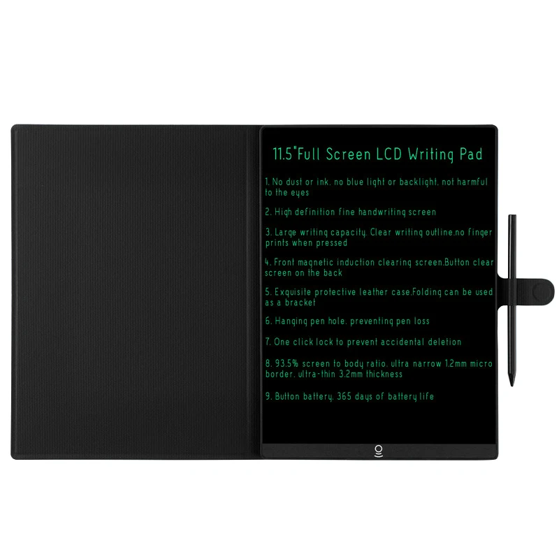 11.5 inch LCD Drawing Board for Work study Full Screen Superfine Handwriting Magnet clear Writing Tablet Pad with Leather Case