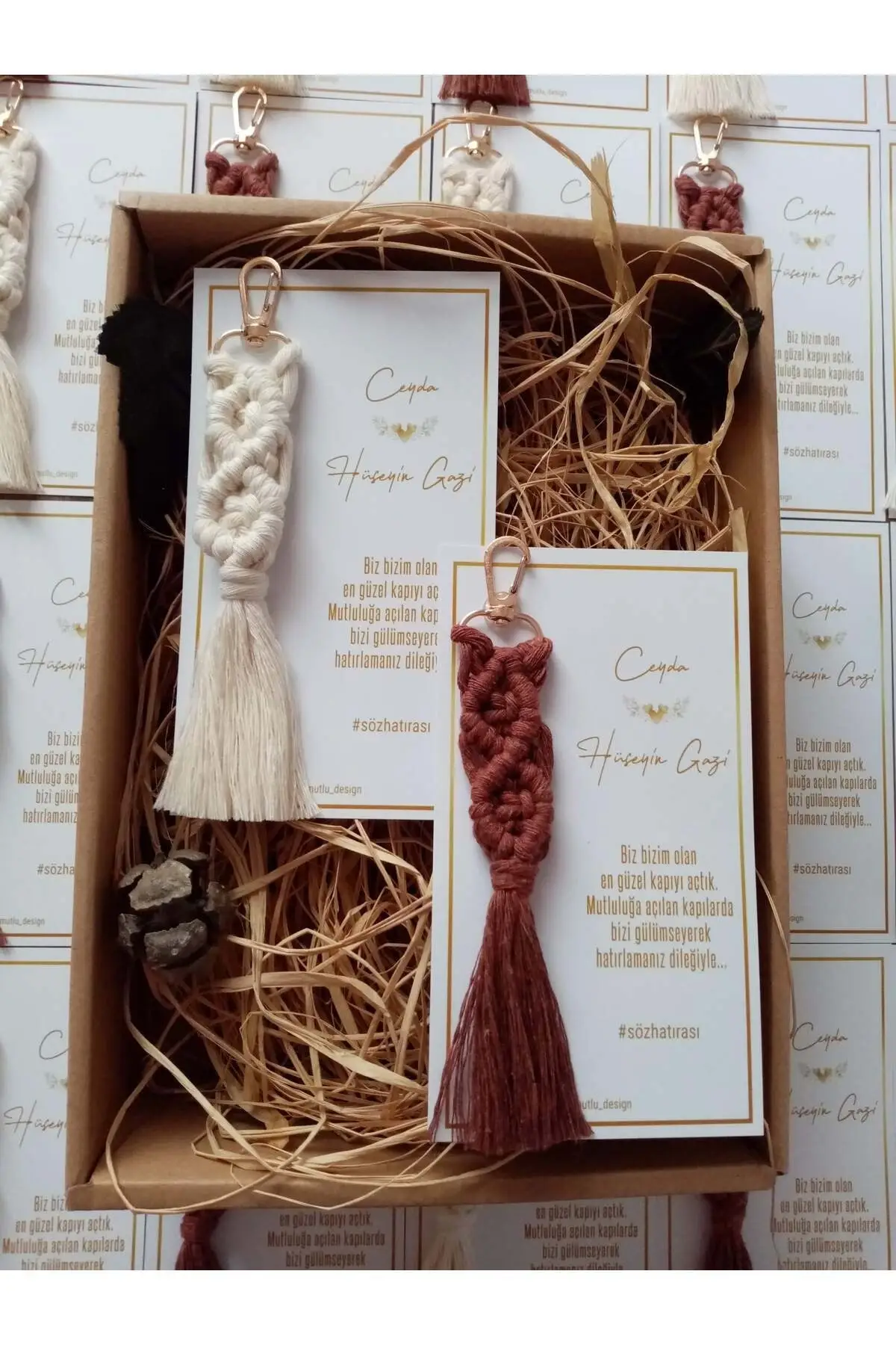 

Tassel Handmade Gift Macrame 10 Lu Keychain, Wedding Henna Engagement Promise Birthday Gift Keychain