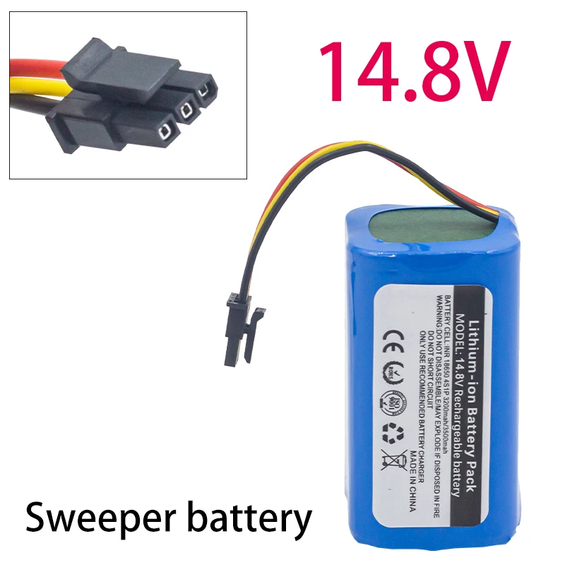 

14.8v 18650 Replacement Robot Vacuum Battery For Haier TAB-T360W TAB-T510S HB-X300Gplus Accumulator Batterie BMS dropshipping