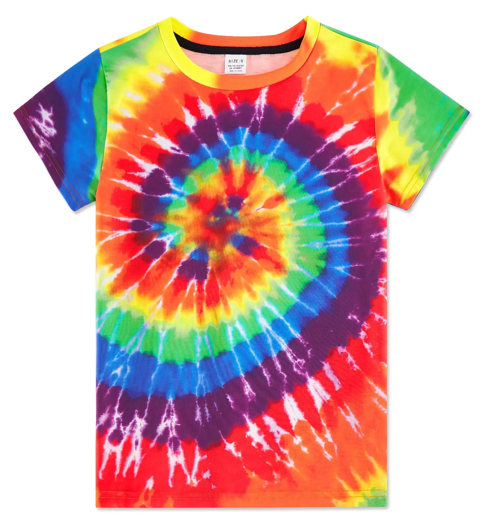 New Hot Sale Children's Men's Casual T-shirt Color Vortex 3D Printing Short Sleeve Boys Comfortable Kids O-Neck Girls' Tees 4
