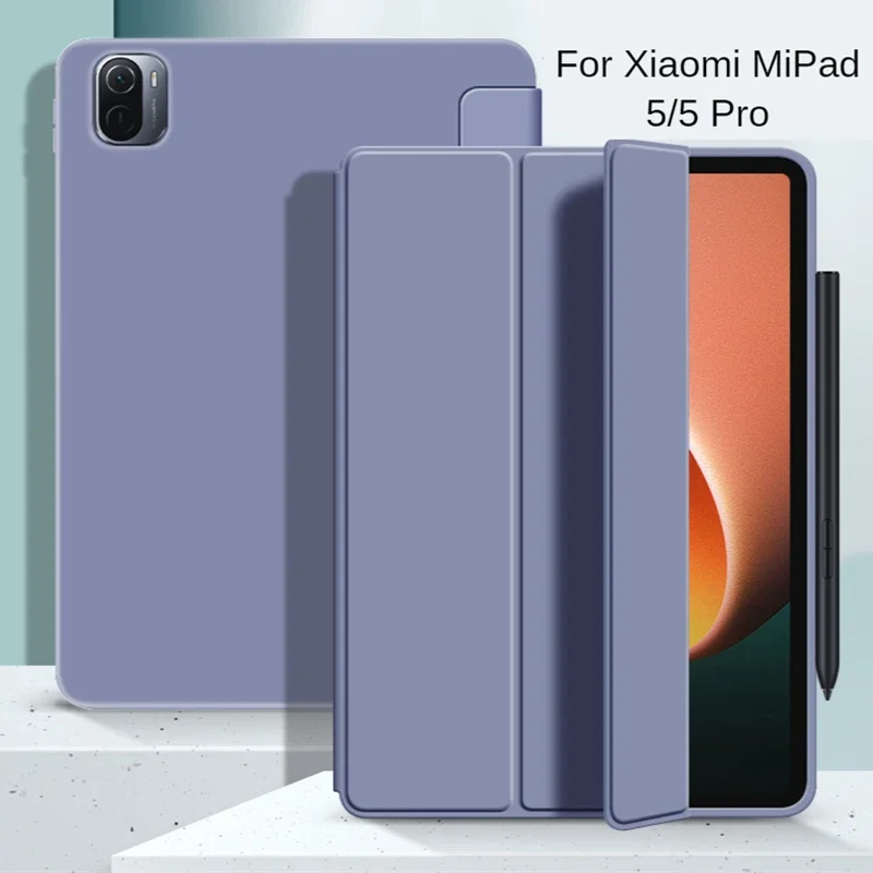 For Xiaomi Pad 5 Pro / Mi Pad 5 Case Tablet Magnetic Smart Folding Stand Cover Funda for Mipad Pro Mipad Case 11''+Film