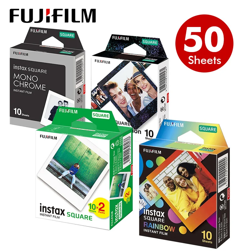 Original Fujifilm Instax Square Film Instant Photo Paper 10-100 Sheets for  Fuji SQ1/6/10/20 Cameras SP3/SQ Link Instax Printer - AliExpress
