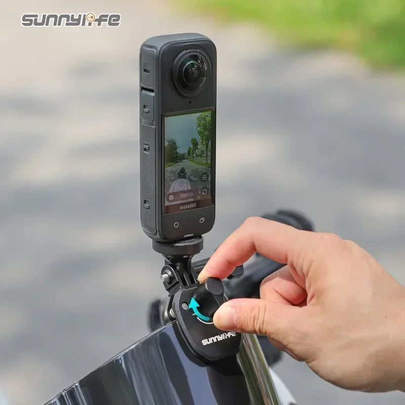 Motorcycle Windshield Mounting Clamp Aluminum Mount For GoPro Hero Insta360 X3 DJI Action 3 Action Camera Accessories