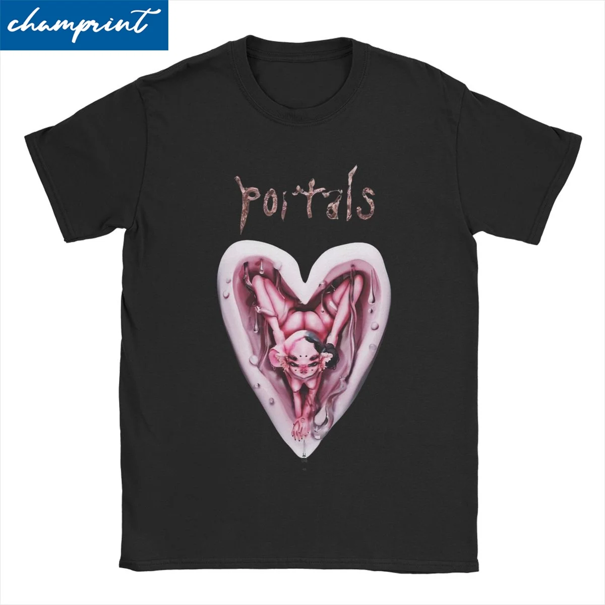 

Футболка с логотипом Portals Tour для мужчин и женщин, крутая хлопковая рубашка с коротким рукавом, Одежда большого размера