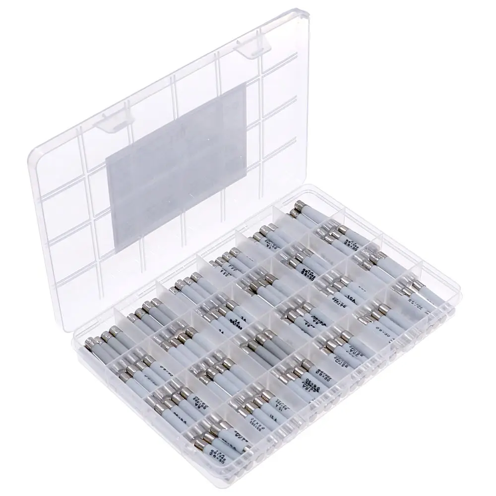 120Pcs 24Value 6x30mm Fast Blow Ceramic Fuse mix kit 250V 0.1A 0.2A 0.5A 1A 1.5A 2A 3A 3.15A 4A 5A 6A 7A 8A 10A 15A 16A 20A 30A