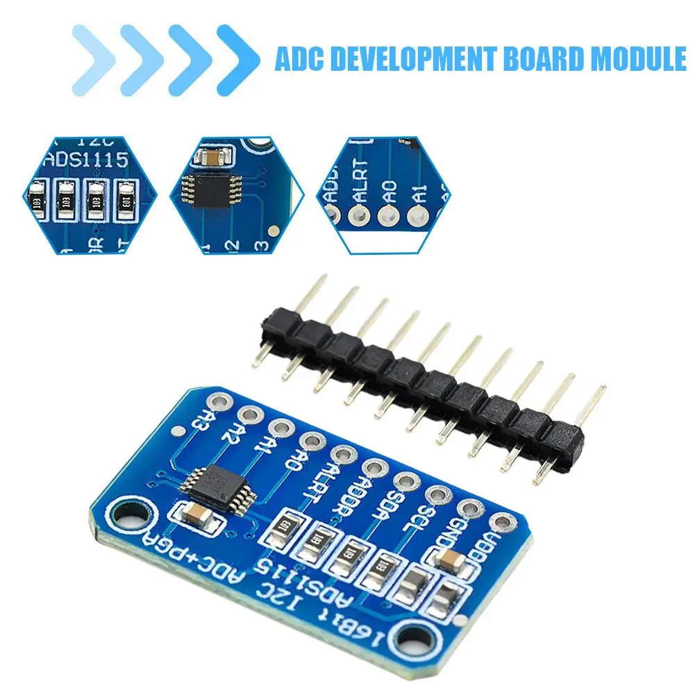 Ads1115 Ultra Small 16 Bit Precision Analog-to-digital With Converter Module Adc Channels Board Development 4 K3p8