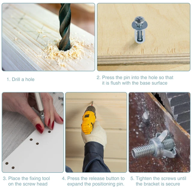 Kit 45 Dadi A Petalo Per Pareti Cave - M4, M5, M6 In Acciaio Al Carbonio - Foto 2