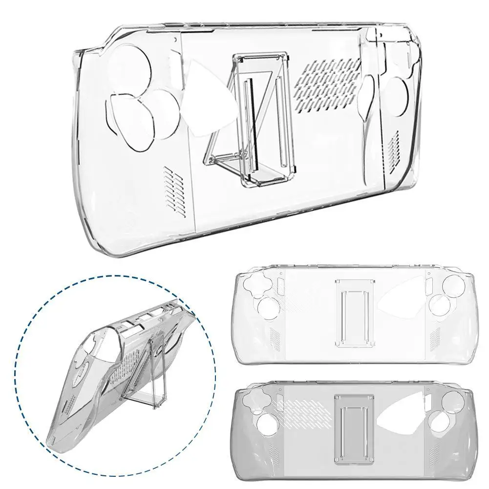 Per Asus Rog Ally Clear Case Con Supporto Per Staffa Tpu + Cover Per Pc Guscio Protettivo Antiurto Completo Per Accessori Rog Ally