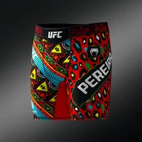 New UFC Unrivaled By Men Red Alex Pereira Second Edition Vale Tudo Short﻿ MMA Top Fighters Fighting Shorts Oversized Sport Short