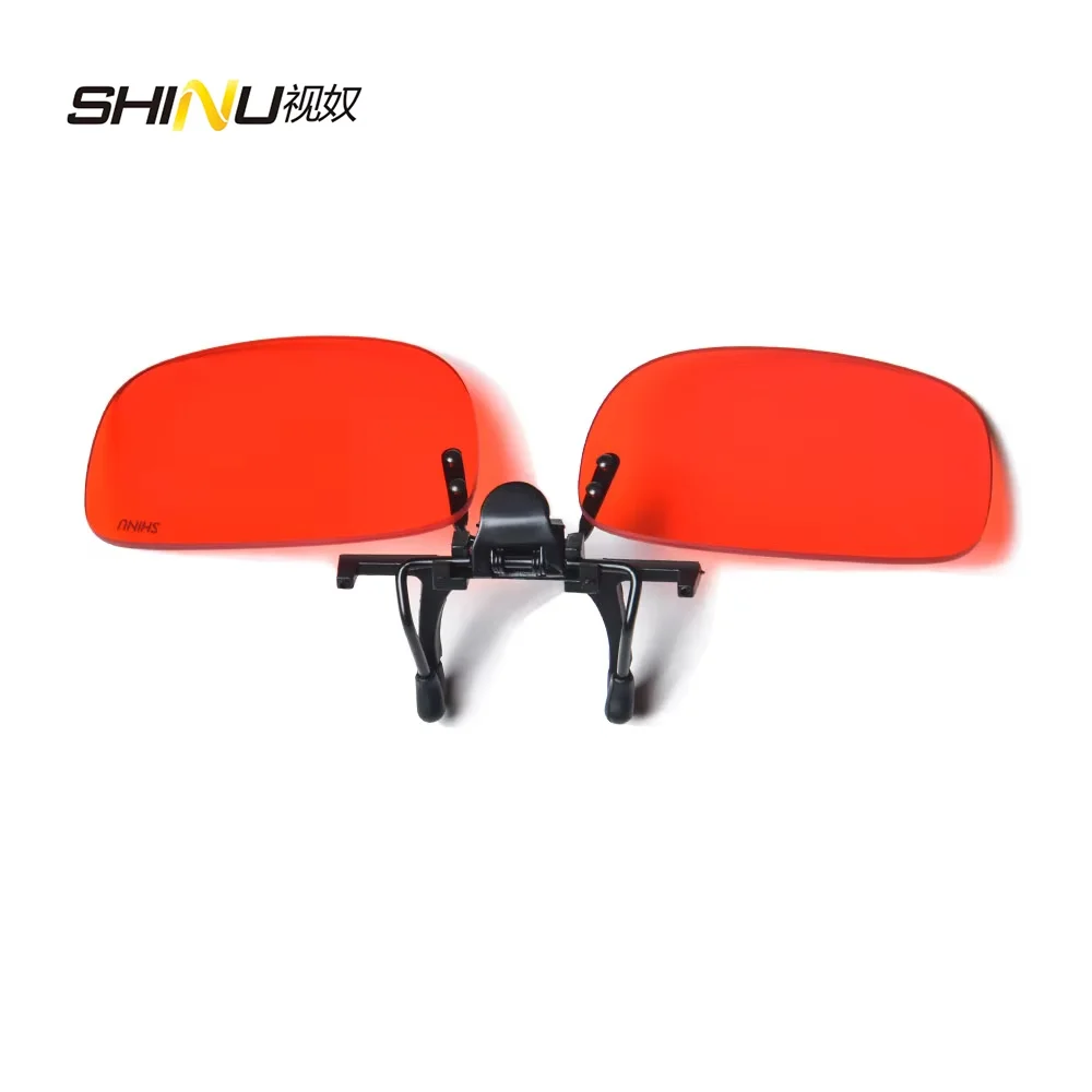 Blue Light Blocking Glasses Blocking Glasses SHINU Clip On Glasses Anti Blue Light Polarized Clip Sunglasses Orange Bluelight Lens Yellow Blocking Driving Lenses Brown Grey