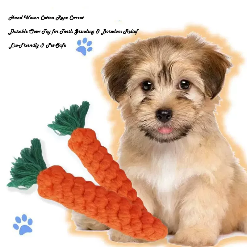 Carrot Cotton Rope Dog Toy 2