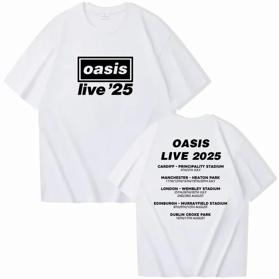 OASIS Live 25 Tour 2025 Commemorative T-Shirt O-Neck Short