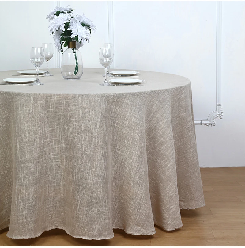 

Round Table Cloth Soild Color Linen Tablecloth Nordic Dirt And Waterproof Polyester Tablecloth Hotel Home Banquet Table Cover
