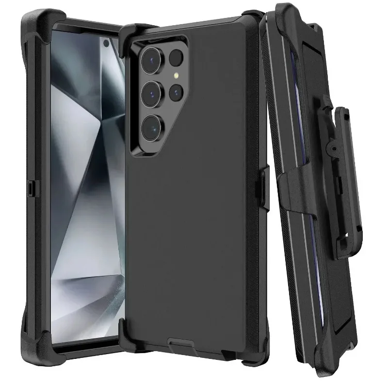 Durable 3-in-1 Armor Case with Rotatable Belt Clip