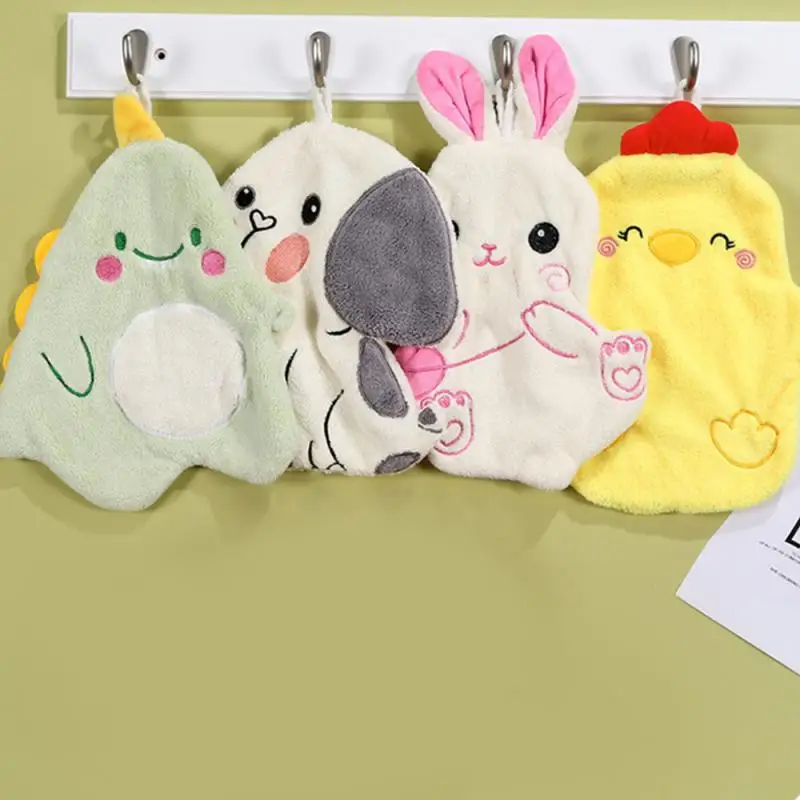 Cartoon Animals Hand Towel Cute Towels Hand Towel Washcloth For Children Kids Cute Little Towels Strong Water Absorption Child