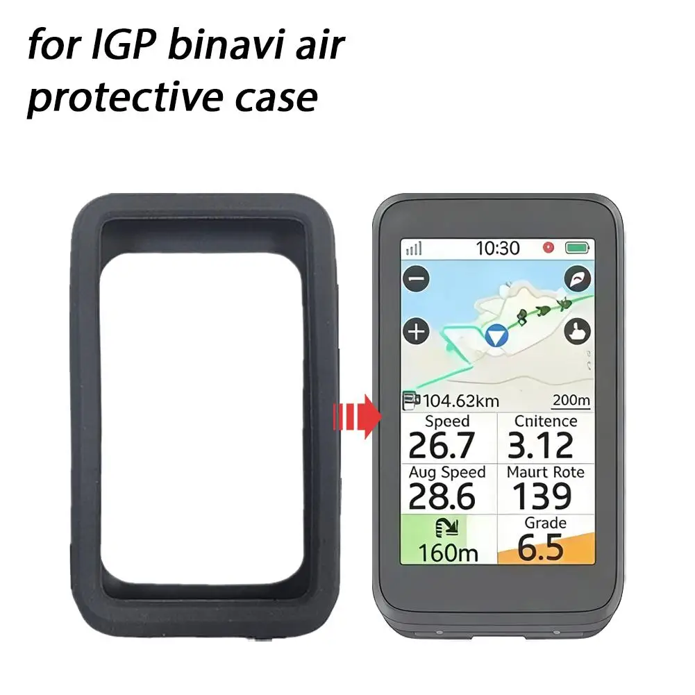 Silicone Soft Edge GPS Bike Computer Protective Case with Screen Protector Film