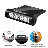 Car Solar Power Tire Pressure Alarm Monitor System Digital LCD Display TPMS Auto Security Alarm Systems Pressure External Sensor - Image 2