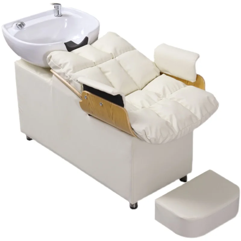 Barbiere Shampoo Per Capelli Sedie Letto Testa Spa Massaggio Lounge Shampoo Sedie Bellezza Parrucchiere Sillas Mobili Qf50Sc