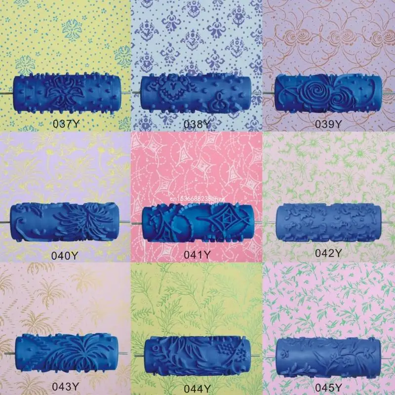 

5" Embossed Paint Roller Sleeve Wall Texture Stencil Brush Pattern Decor 030Y Dropship