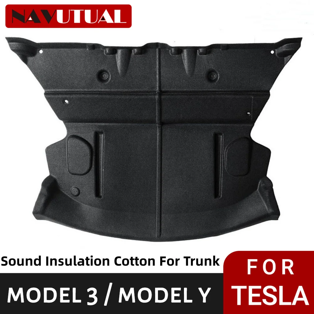 

Rear Trunk Soundproof Cotton Mat For Tesla Model 3 2017-2023 Soundproof Deadening Protective Cover Sticker Interior Accessories