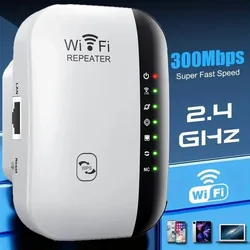 High - Speed Wireless WiFi Signal Amplifier and Extender - US Plug (7 Lights Black)