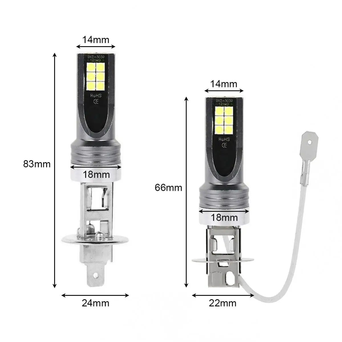 1 H3 LED Lampe Glühbirne CANbus  Led Scheinwerfer weißes Licht 6500K 4000LM