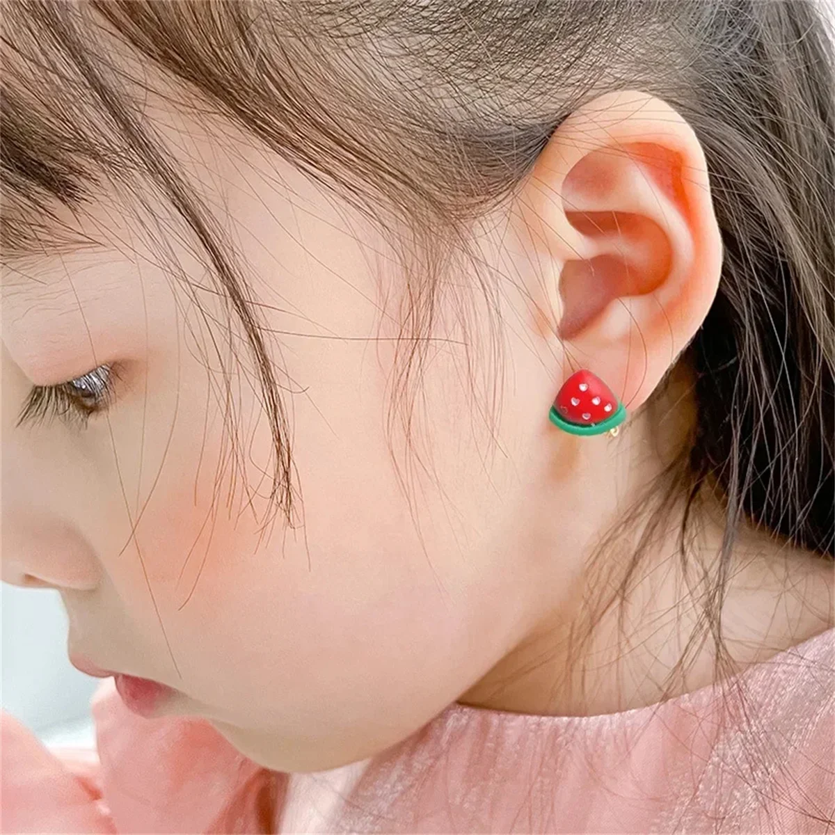 10Pcs Set Cute Girls Earrings Ear Clip No Ear Hole Flower Cartoon Earrings Children Princess Girls Birthday Gift Kid Accessories ear clip earrings clip earrings ear clip ear accessories