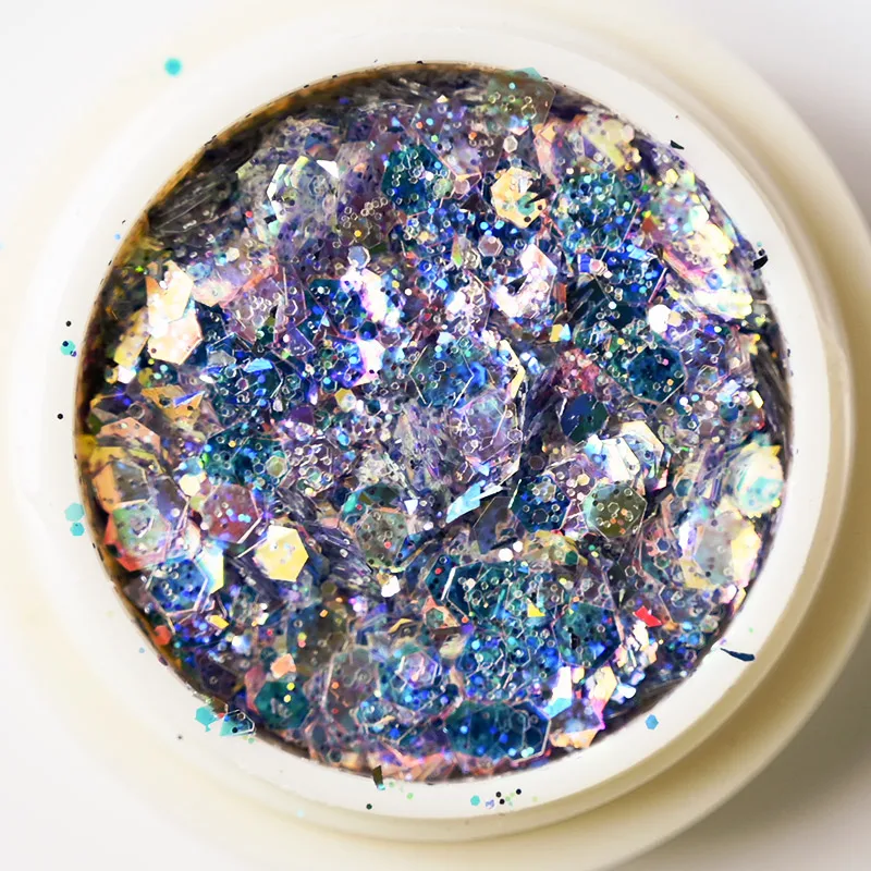 Nail Powder Nail Glitter Nail Decoration Nail Decorations Nail Flakes Nail Powder Set Multi-Box Holographic Nail Glitter Set Gold Bottle DIY Flake FOR Nail Art Dust Hexagon Glitter Powder Mermaid Sequins