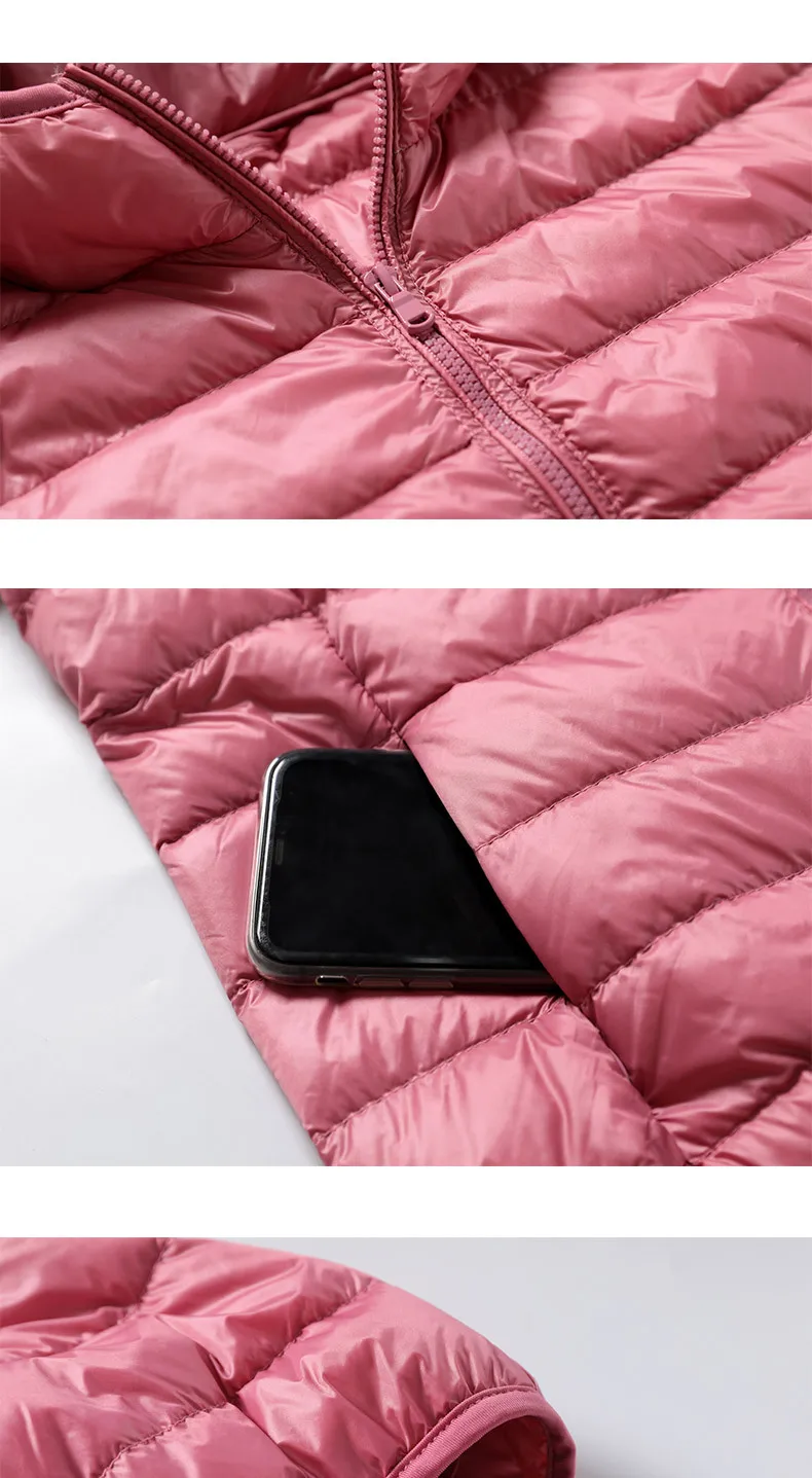 Down Jacket Women Coat Autumn Winter Jackets For Girls Warm Quilted Parka Ladies And Light Female Ultralight Hooded Plus Size
