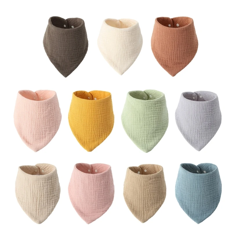 

Breathable Cotton Bib Baby Burp Cloth Nursing Bib Neck Scarf Infant Teething Bib