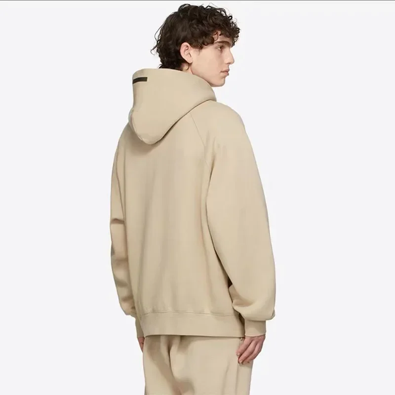 FW21 Luxury Brand Men's Hoodies Chest Two Rows Reflect Letter Logo High Street Oversized Sets men fleece jacket