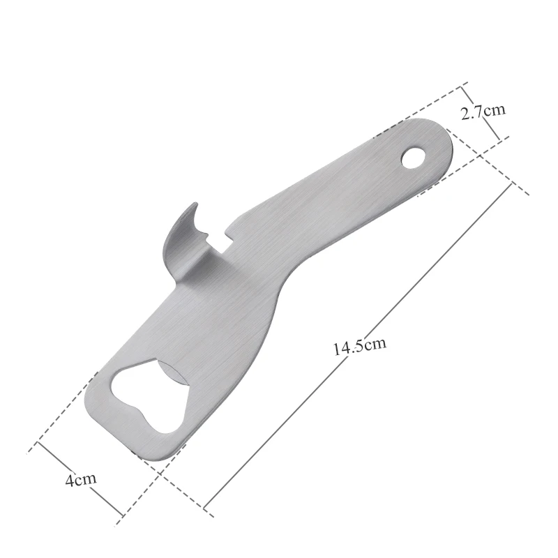 Beer Bottle Opener Stainless Steel Multi-function Kitchen Can Opener Soda Cap Wine Kitchen Accessories Restaurant Tools 1Pc