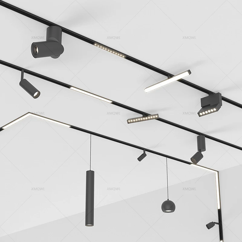 Description Picture 5 of itemMagnetic Track LED Light Fixtures Flexible Ceiling Spotlight Rail Strip Magnet System For Indoor Modern Home Living Room Kitchen