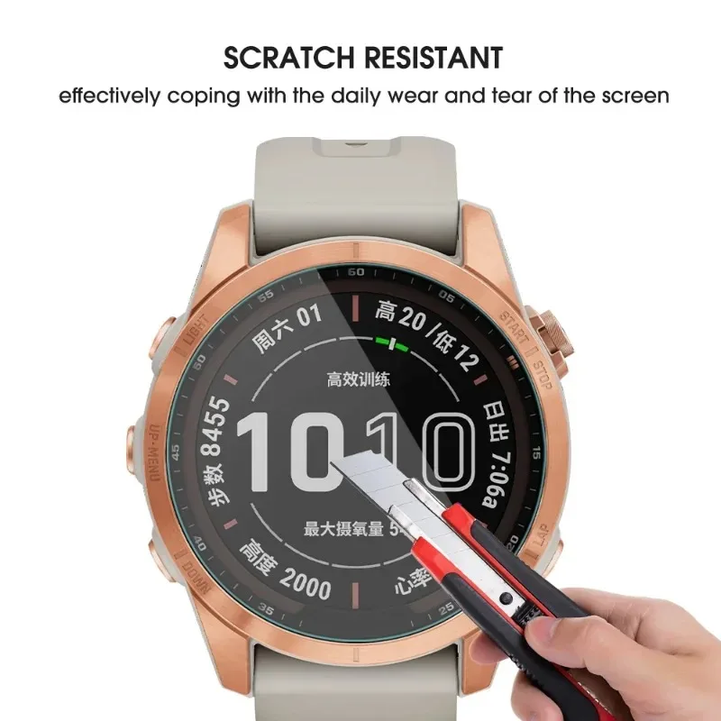 Premium Tempered Glass HD Screen Protector for Garmin Fenix - Anti-Scratch Film 10-Pack