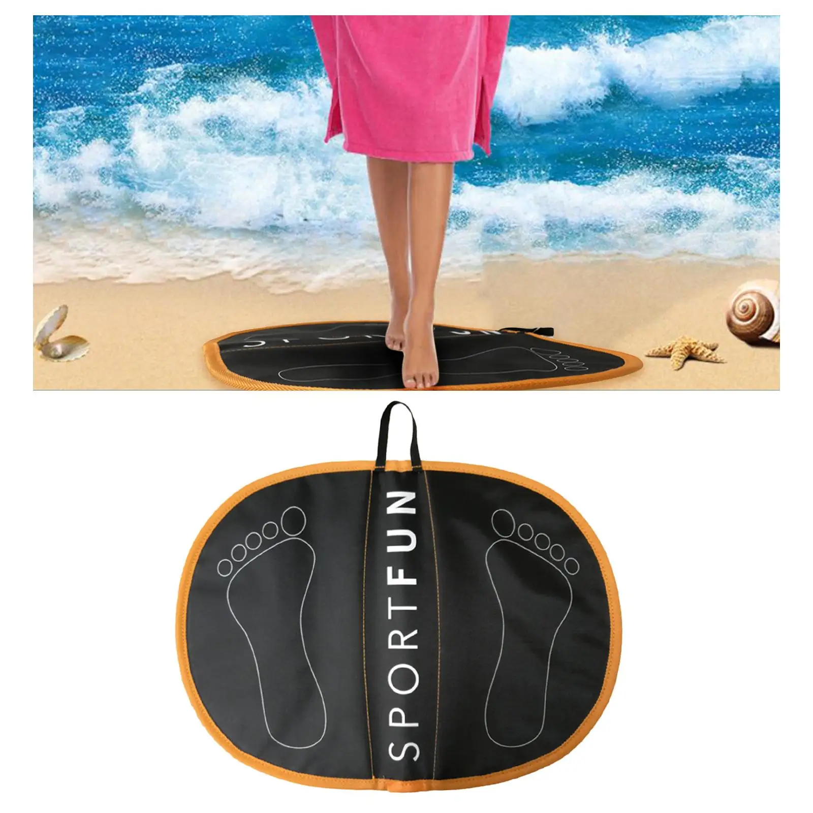 Foldable Durable Wetsuit Changing Mat Waterproof Feet Pad Kayaking Equipment 4