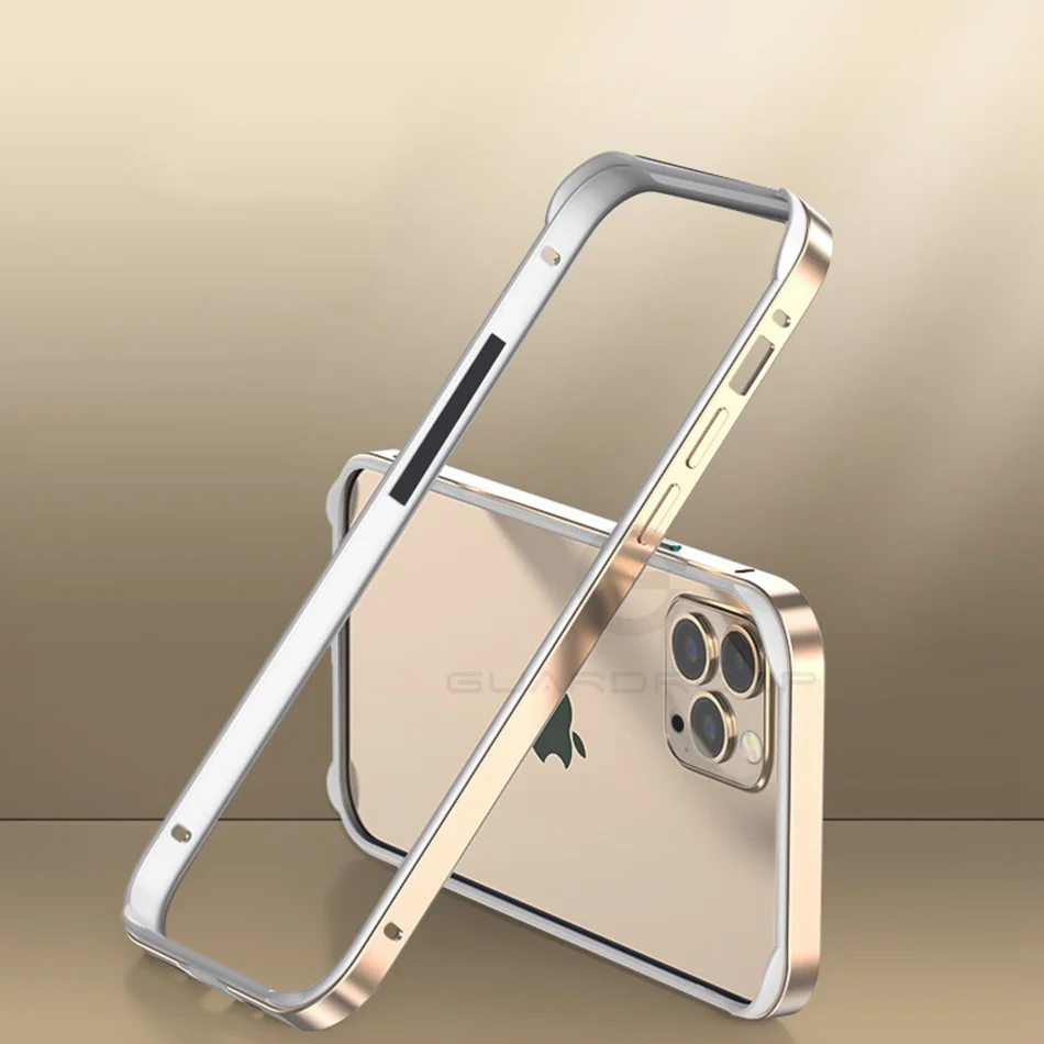 Luxury Bumper Case with Hybrid Aluminum Frame and Soft Silicone Side