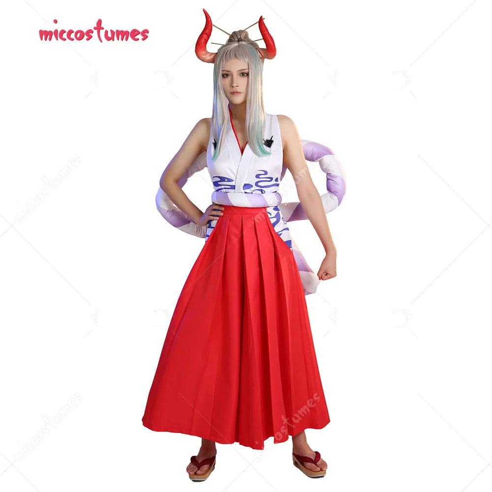 Damen Yamato Cosplay Kostüm Set mit Weste, Hose und Kopfschmuck 10