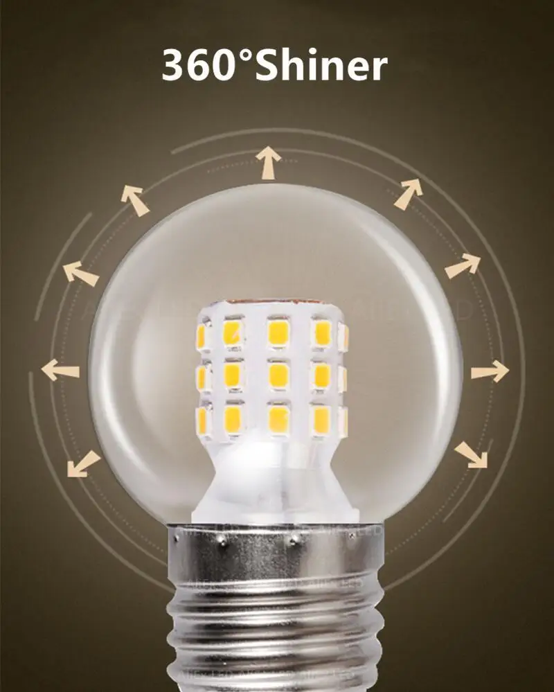 2PCS LED Bulb Lamp E27 AC220V Light Bulb Magic Beans G45