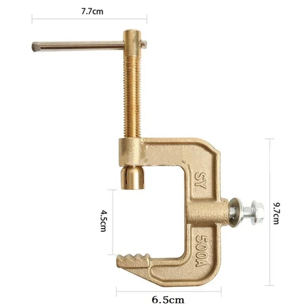 Copper 500A Ground Earth Clamp G-Shaped Argon Arc Welding Accessories welding earth clamp