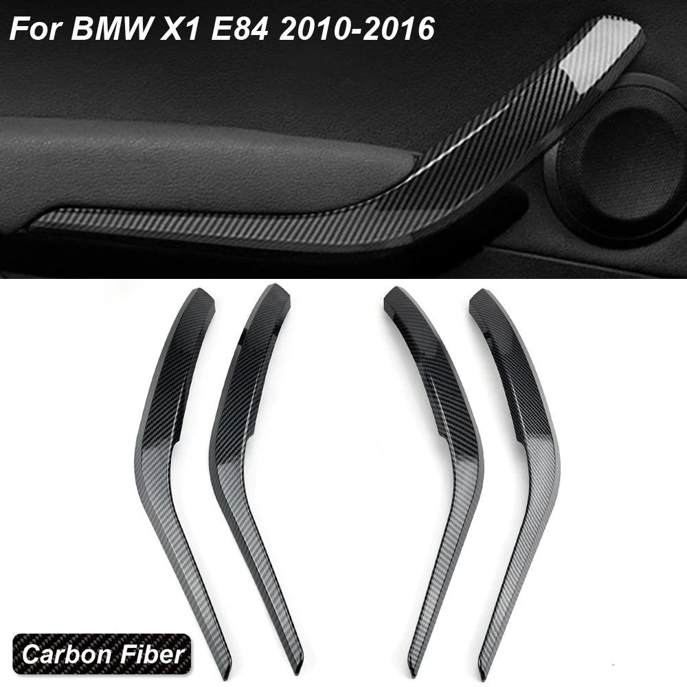 자동차 내부 문 패널 핸들 커버 BMW X1 E84 2010-2016 용, 자동 왼쪽 오른쪽 내부 문 팔걸이 당김 트림 커버 베이지 블랙